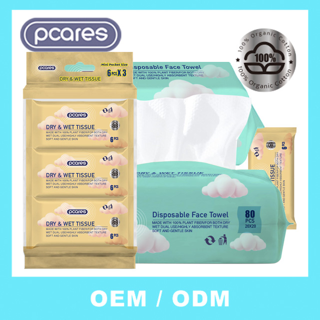 OEM Customized Disposable Cotton Tissues Water Absorbing Facial Paper for Skin Care Boxed Household Cleaning Product