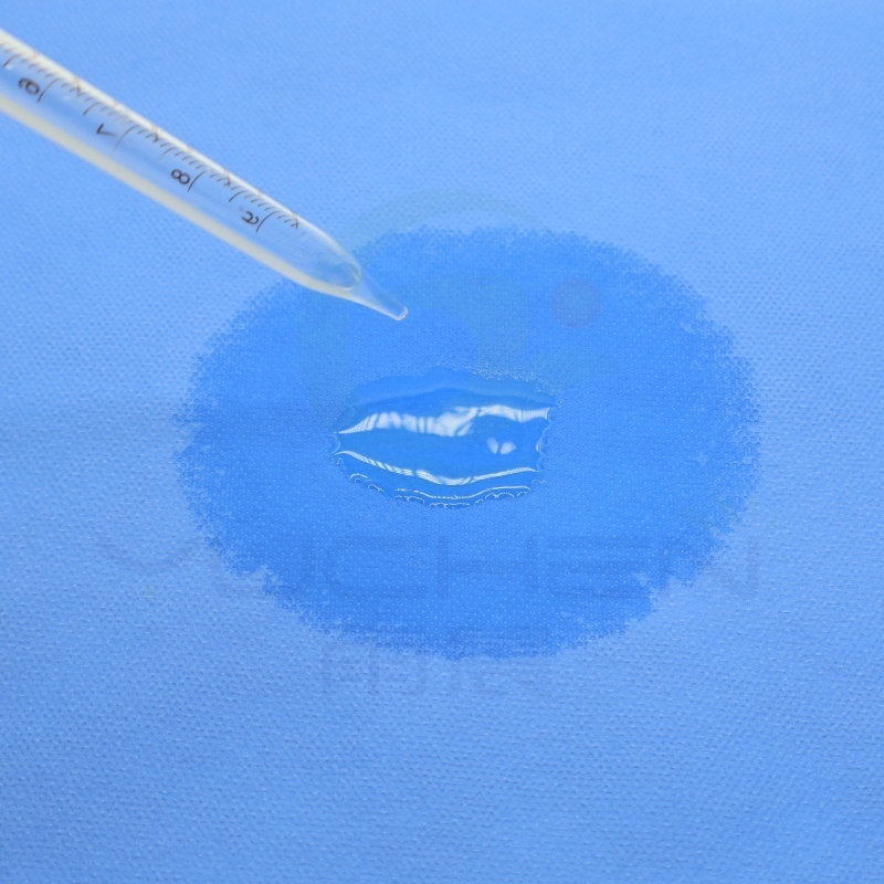 Hydrophilic PP Nonwoven Coated PE Film Barrier Layer Fluid-Management Surgical Drape