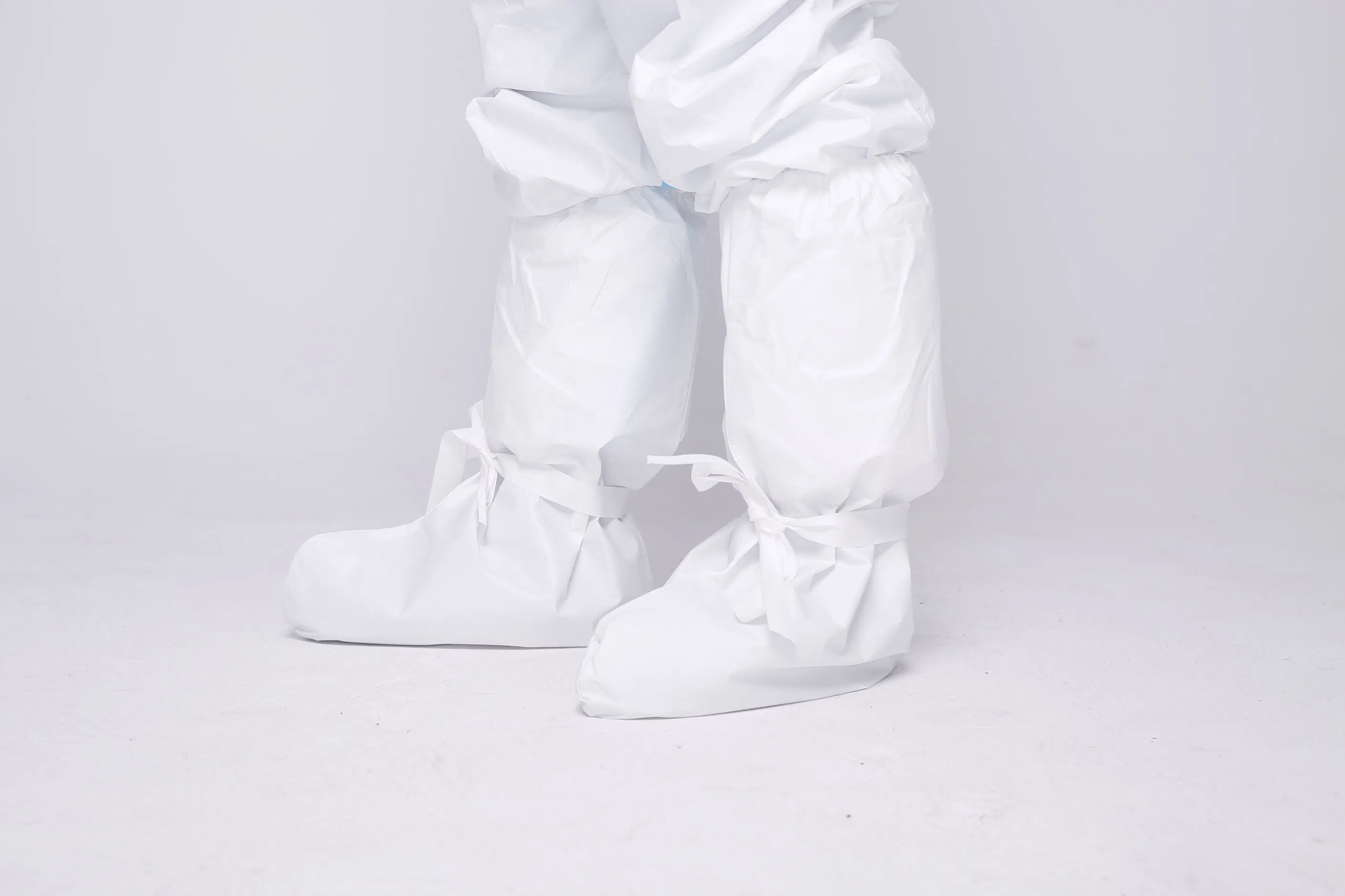 Wholesale Medical Disposable Protective Isolation Shoe Cover with Lacing