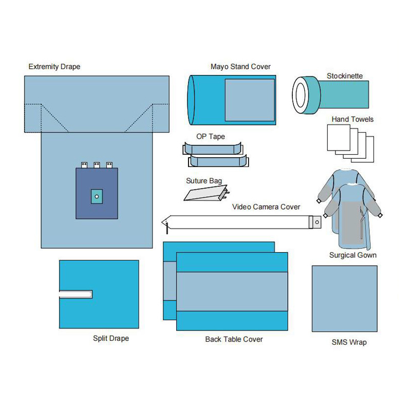 Eo Sterile Universal Surgical Drape Kit Angiography/Cardiovascular Surgical Procedure Pack