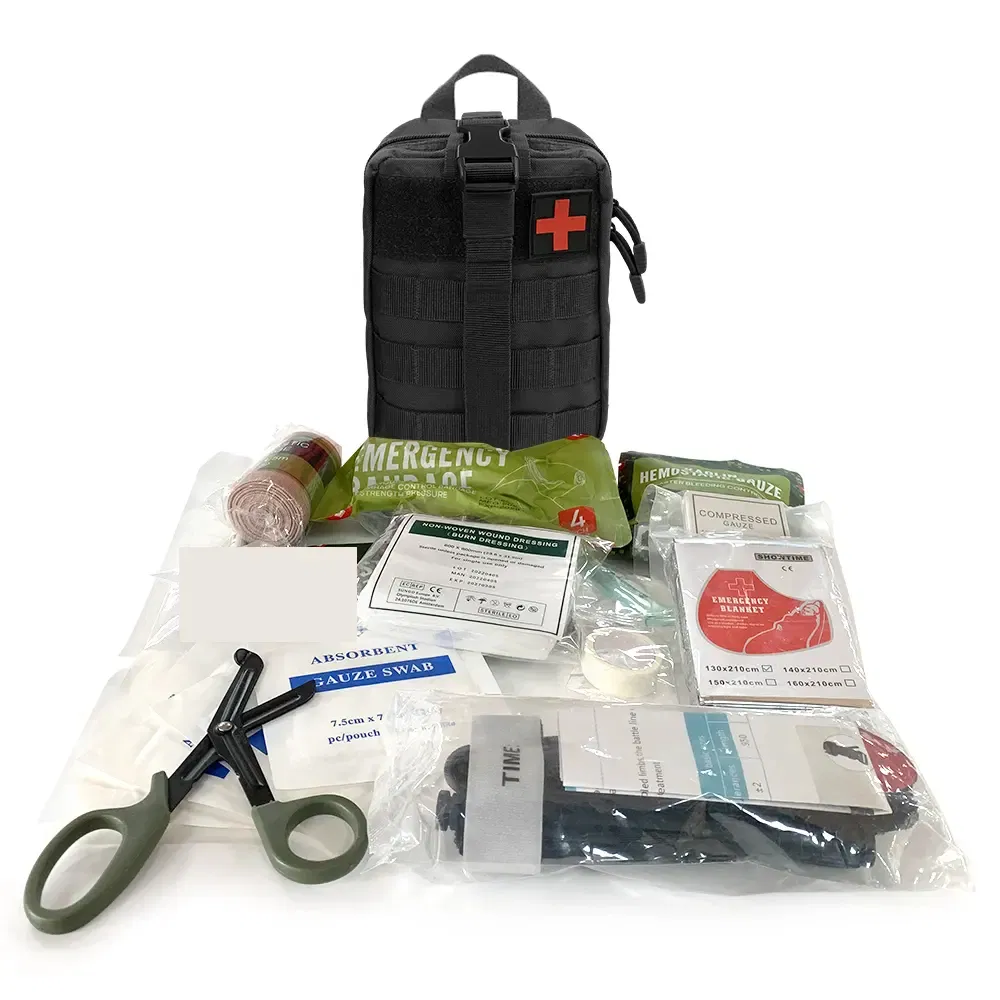 Sterile Ifak First Aid Kit with Tourniquet Kaolin Hemostatic Gauze for Wound Care