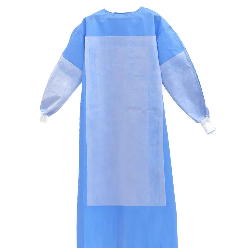 Customized Size Disposable Reinforced Surgical Gown with Knitted Cuffs