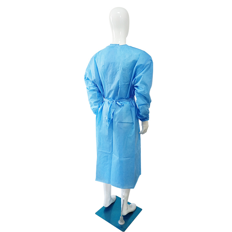 Knitted Cuffs AAMI Standard Level 1/2/3 Non Woven Disposable Medical Surgical Isolation Gown Hospital Apron