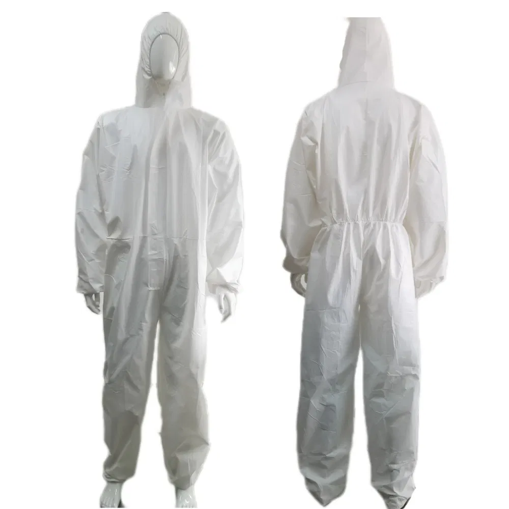 Factory CE Cat 3 III Type 4/5/6 PPE Safety Protective Chemical Nonwoven PP SMS Microporous Disposable Coverall