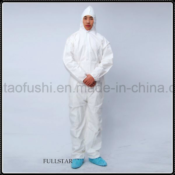 Disposable Nonwoven Cat III Type 5/6 Microporous+SMS Coverall CE Certified Protective Coveralls Overol Desechable