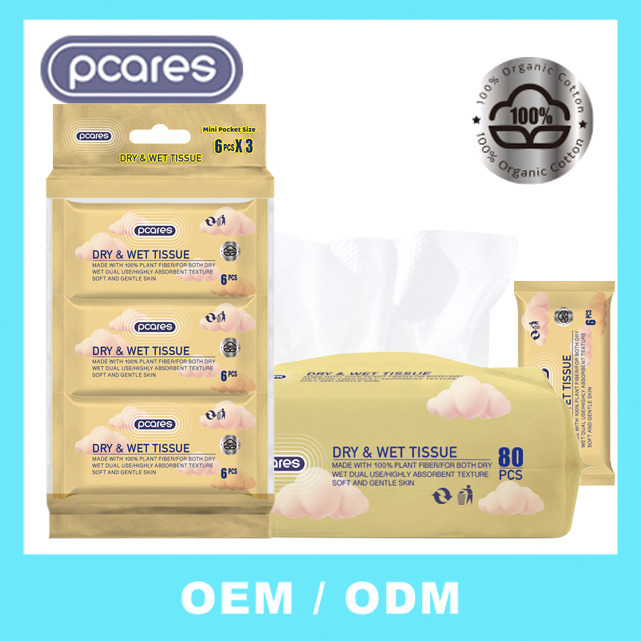 OEM Customized Disposable Cotton Tissues Water Absorbing Facial Paper for Skin Care Boxed Household Cleaning Product