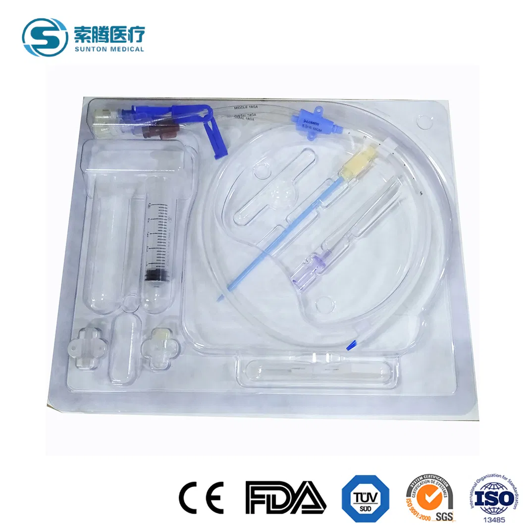 Sunton Sterile Medical CVC Set China Double Lumen Central Venous Catheter Kit Manufacturing Wholesale Custom Triple Lumen Central Venous Catheter Kit