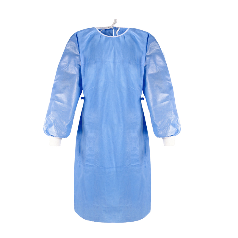 Reinforced SMMS Disposable Surgical Gown – Waterproof, Breathable, Non-Woven Medical Isolation Gown