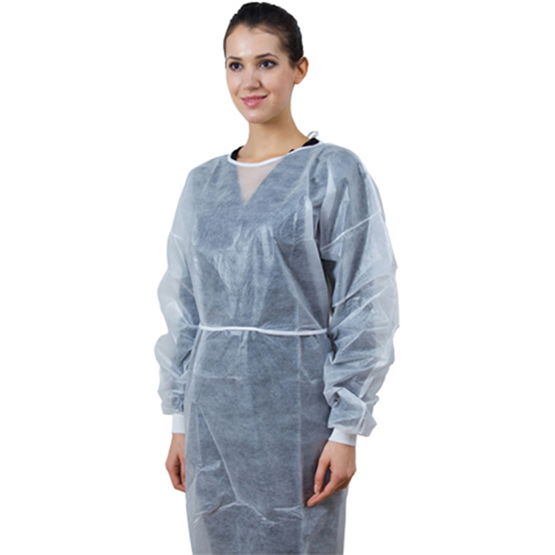 Medical Disposable Breathable Non-Woven Spunbound/SMS/CPE Isolation Gowns