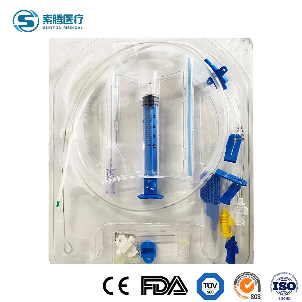 Sunton China Medical Triple Lumen Central Venous Pressure Catheter Kit Supplier /Sterile PVC Material OEM Customized Central Venous Line Kit