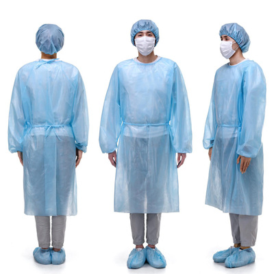 Reinforced SMMS Disposable Surgical Gown – Waterproof, Breathable, Non-Woven Medical Isolation Gown