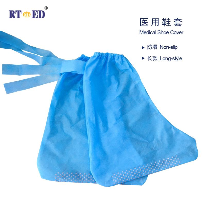 Rtmed Haidike Medical Protective Isolation Shoecover with Blue Adhesive Tape