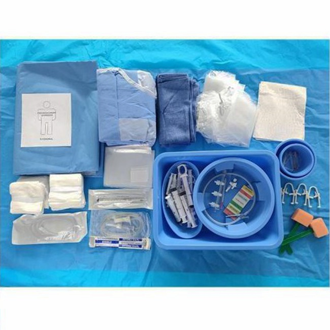 Hospital Sterile Interventional Therapy Angiography Procedure Drape Pack, High-Performance Non-Woven Fabric Diagnostic Operation Pack