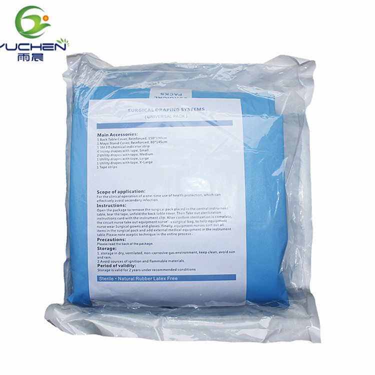 Sterile Disposable Surgical Pack Incise Drapes/Laparotomy Drape /Transverse Incision Plastic Pack for Medical Use