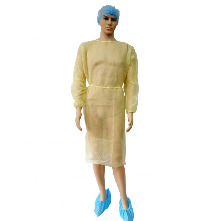 Hospital Medical Uniform PP Nonwoven Disposable Isolation Gown