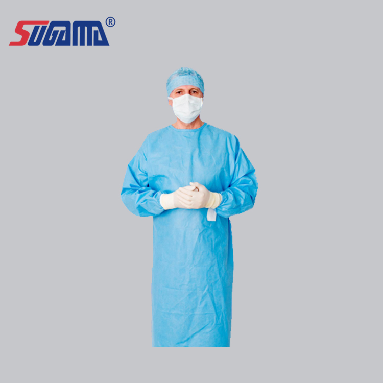 Disposable Sterile High Protective Reinforced SMMS Surgical Gown