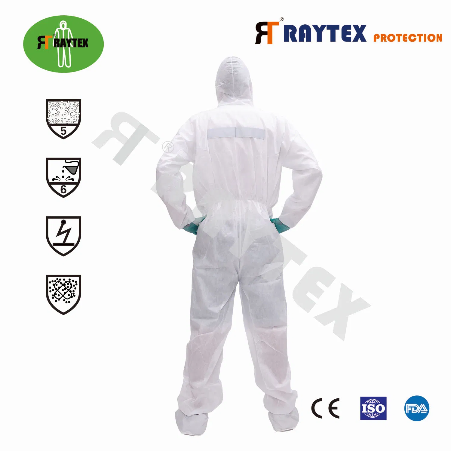 High Quality Disposable SMS Coverall for Food Industry Using Nonwoven Disposable Protective Gown Garment Workwear Coat Coverall Blue and White Are Avaliable