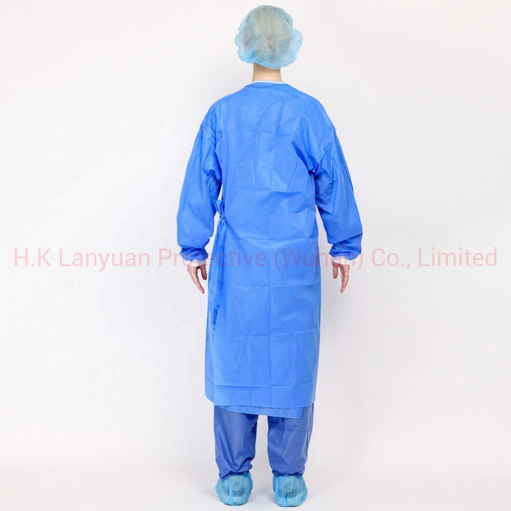 Impervious Disposable Sterile Isolation Medical Waterproof SMS Protective Surgical Gown