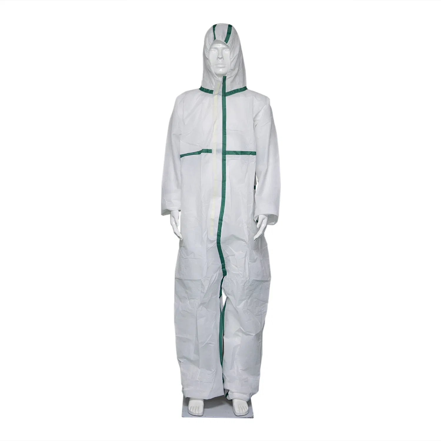 Type 4/5/6 Chemical Protective Coverall with Elasticated Hood Anti-Static Breathable Disposable Coverall