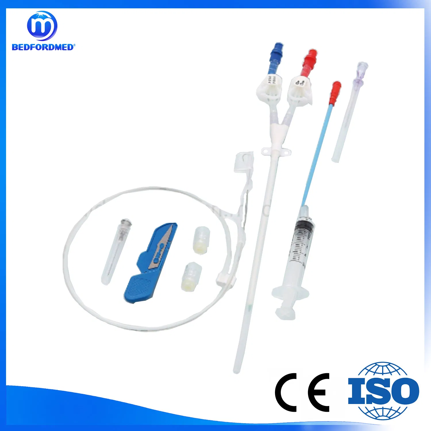 Disposable Medical Supplies Hemodialysis Dialysis Single Double Triple Lumen Catheter Kit