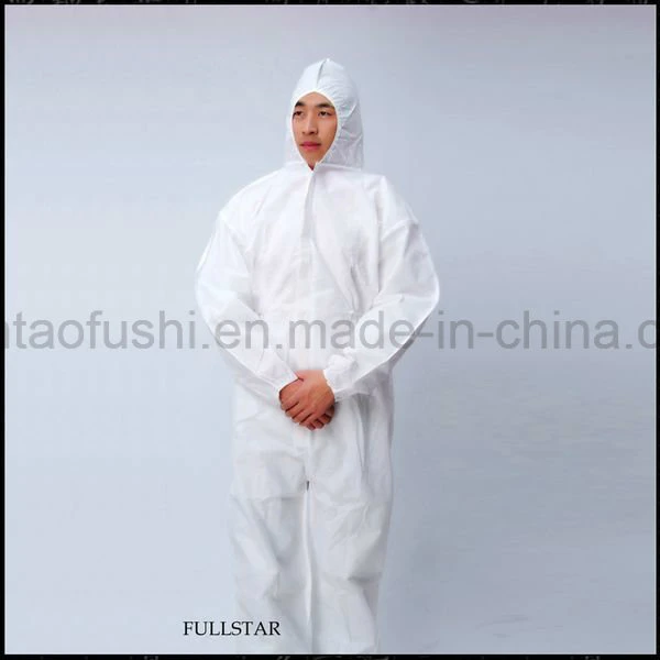 Disposable Nonwoven Cat III Type 5/6 Microporous+SMS Coverall CE Certified Protective Coveralls Overol Desechable