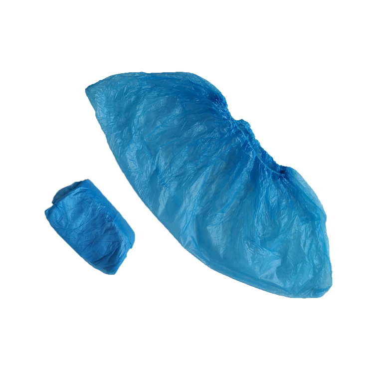Medical Protective Blue Nonwoven PP PE Shoe-Cover Waterproof Disposable CPE Shoe Covers