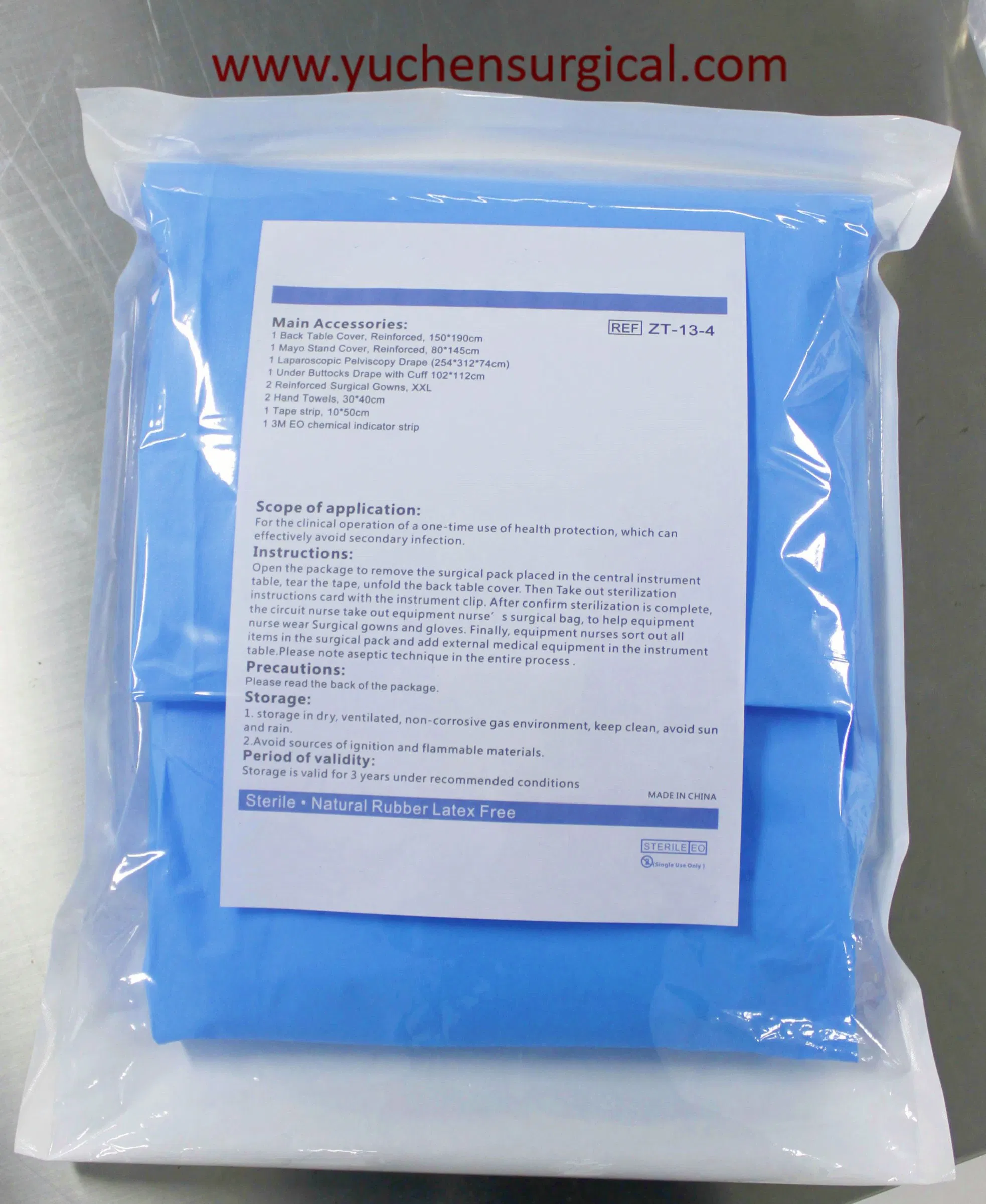 Customized Skin Friendly Disposable Standard Surgical Pack
