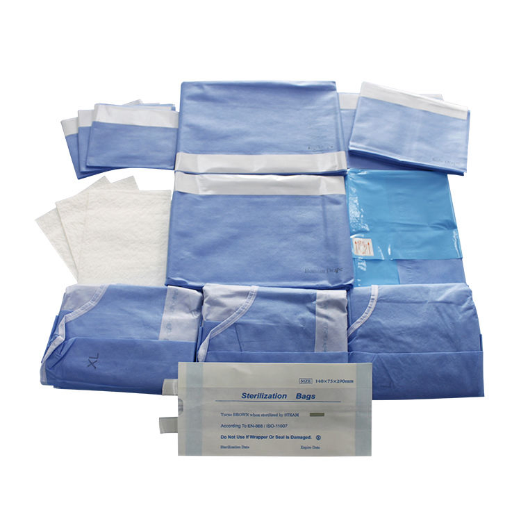 Hospital Surgical Drape Pack with Reinforced Surgical Gown Kit