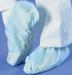 Medical Protective Blue Nonwoven PP PE Shoe-Cover Waterproof Disposable CPE Shoe Covers