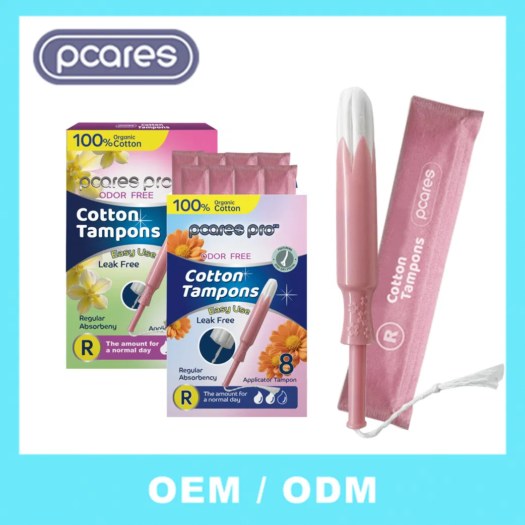 100% Natural Cotton Tampon Disposable Applicator Tampons Private Label Organic Tamponshot Sale Products