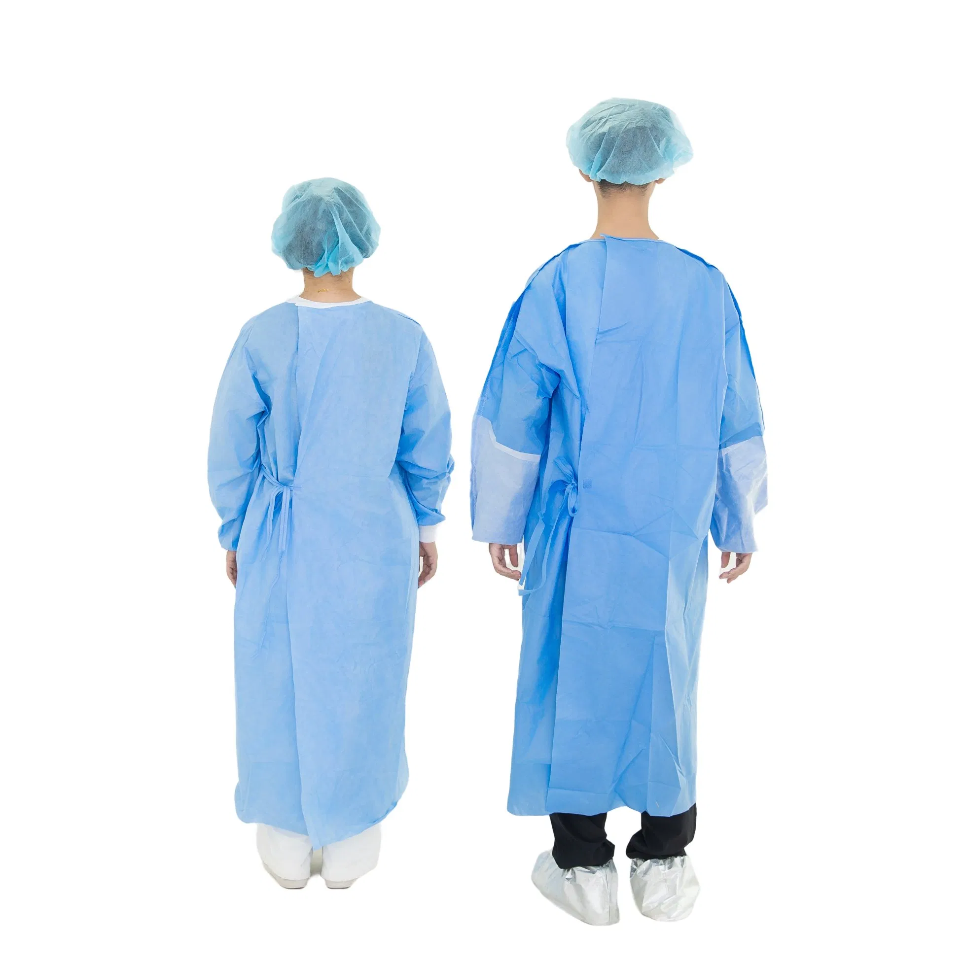 Disposable Lab Coat Medical Grade Isolation Gown Reinforced Waterproof Surgical Gown Medical Supply for Hospital Dental Clinic Use