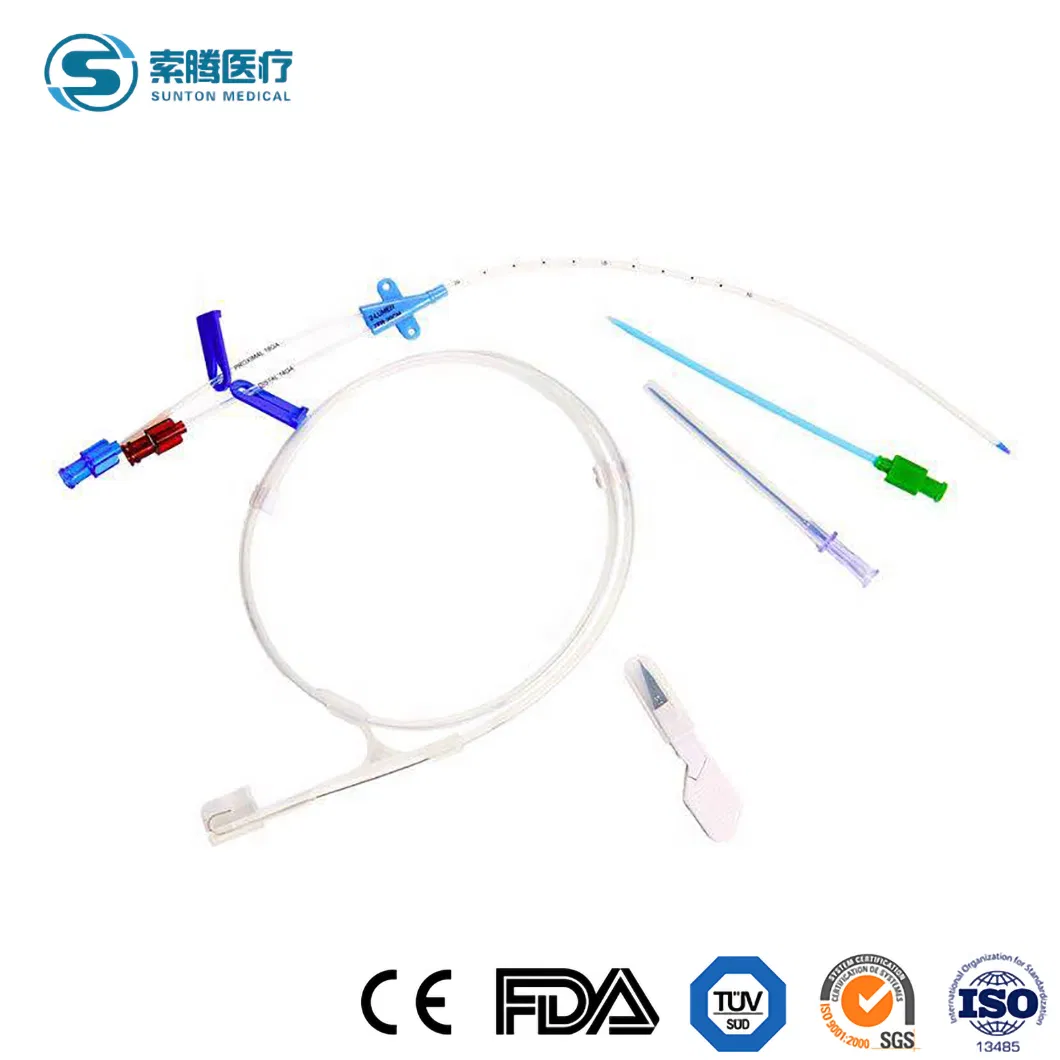 Sunton Manufacturer Price Surgical Sterile CVC Catheter Central Venous Catheterization Kit Wholesale Custom Cheap Price China Antimicrobial CVC Catheter Set