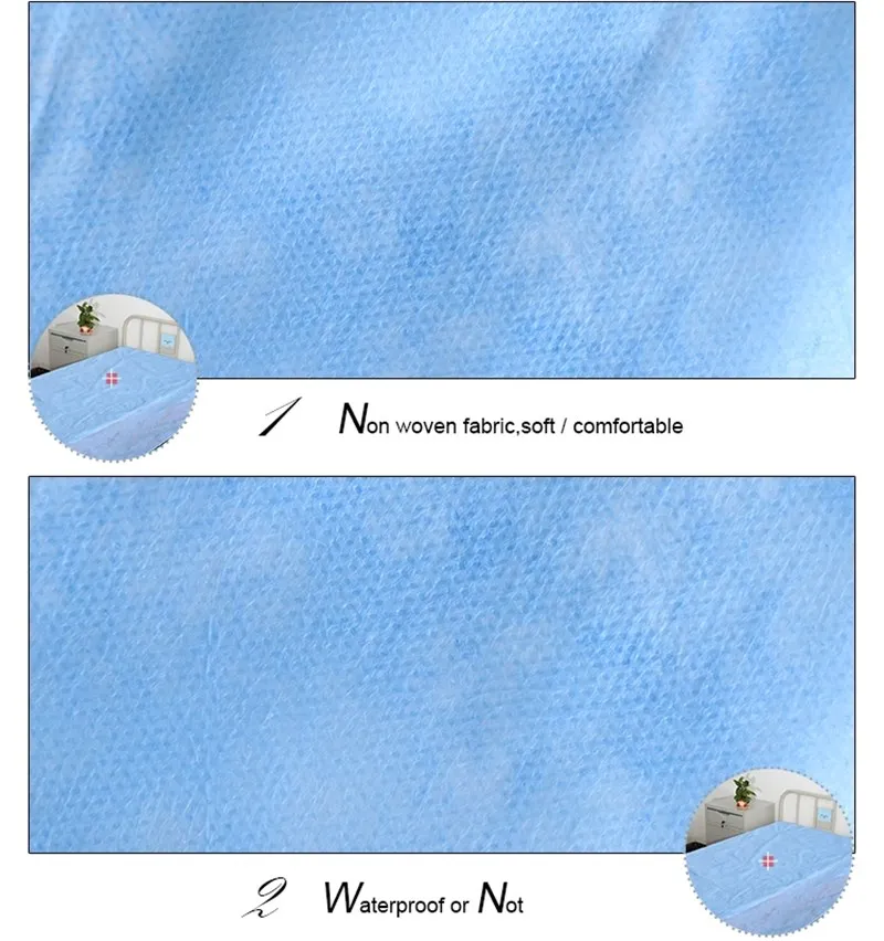 Blue Disposable Bed Sheet