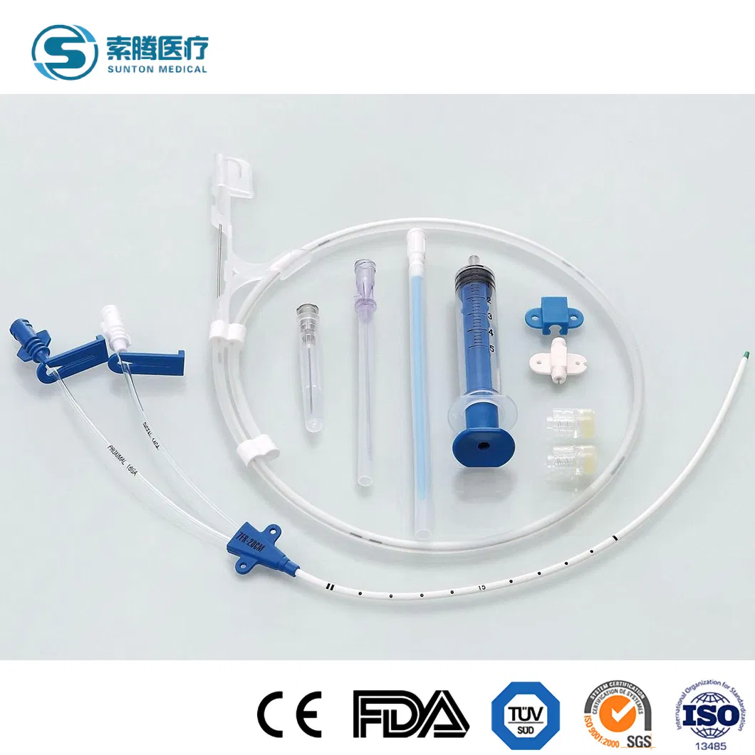 Sunton High-Quality China Surgical Double Lumen CVC Catheter Kit Suppliers Disposable Medical Triple Lumen Central Venous Catheter CVC Catheter Kit for Venous
