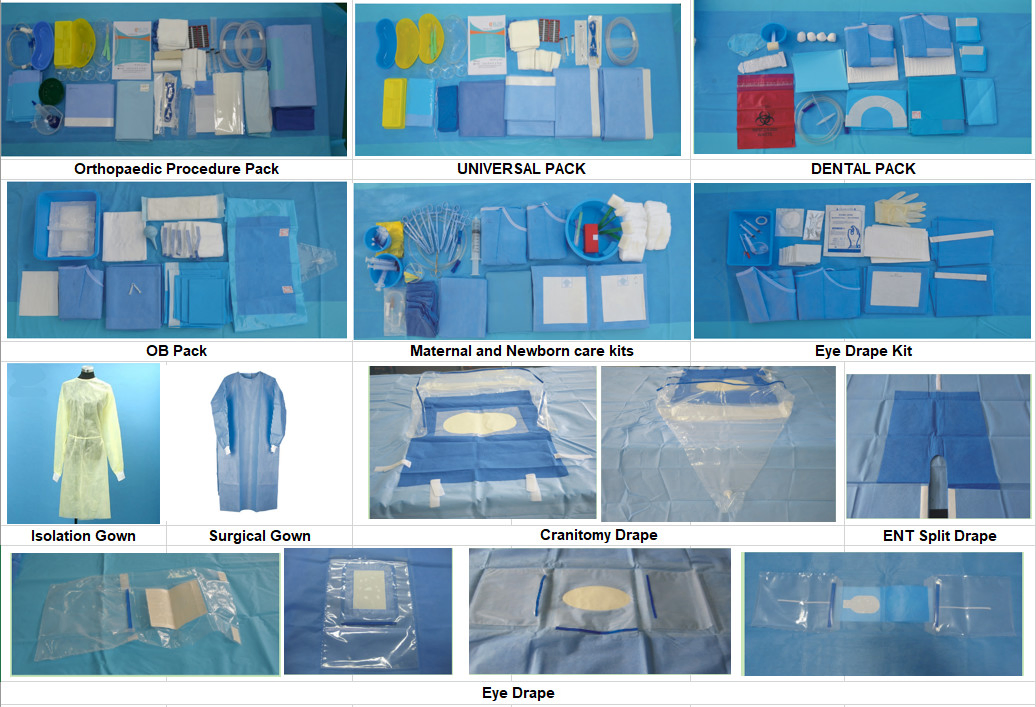 Hospital Use Disposable Procedure Pack Universal Pack Customized Sterilization