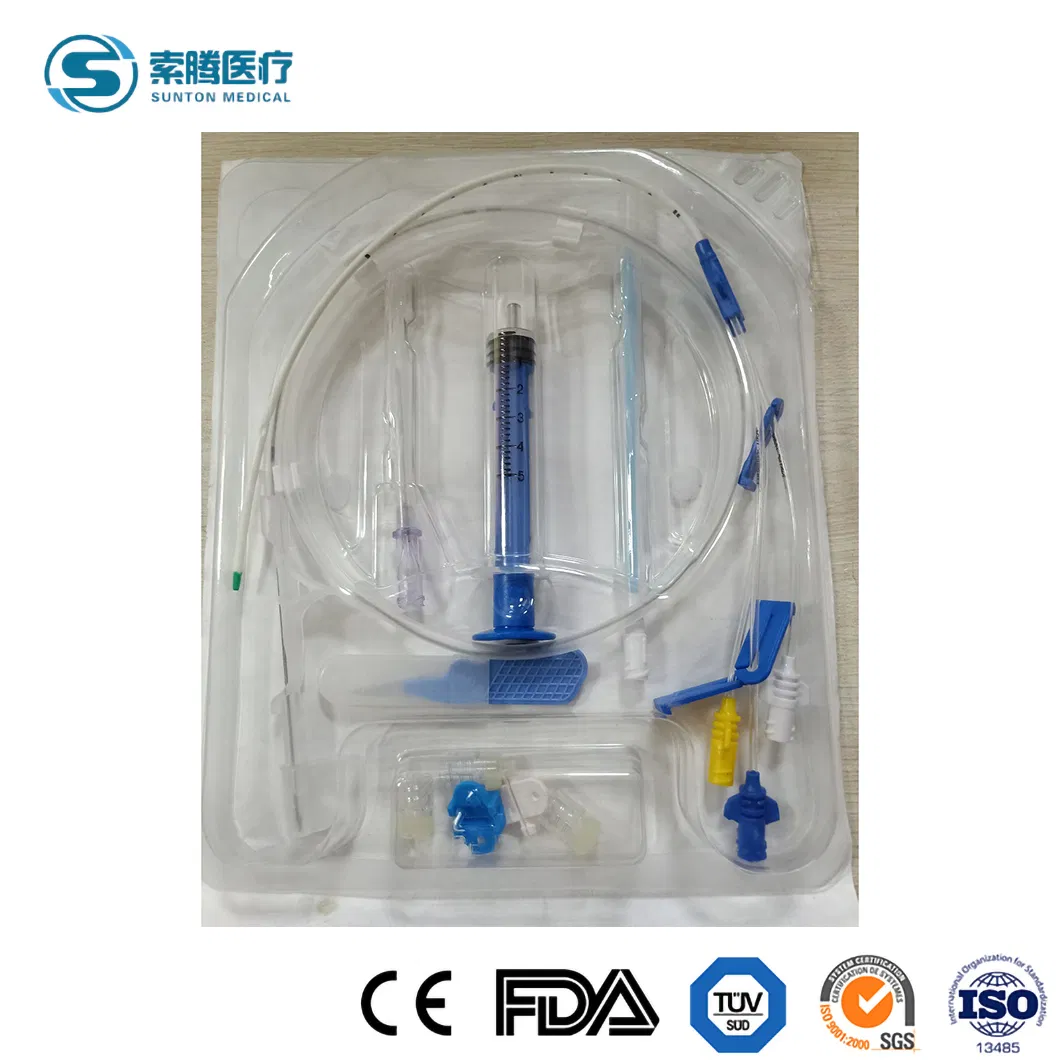 Sunton China Medical Triple Lumen Central Venous Pressure Catheter Kit Supplier /Sterile PVC Material OEM Customized Central Venous Line Kit