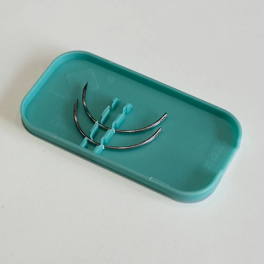 Medical Stainless Steel Disposable Sterile Surgical Eyed Suture Needles - 2-Piece Procedure Pack