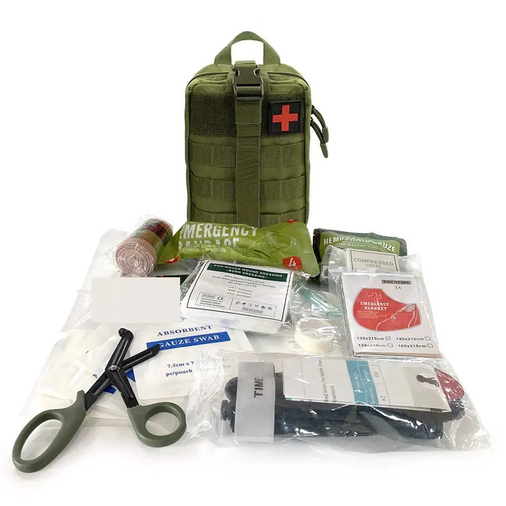 Sterile Ifak First Aid Kit with Tourniquet Kaolin Hemostatic Gauze for Wound Care