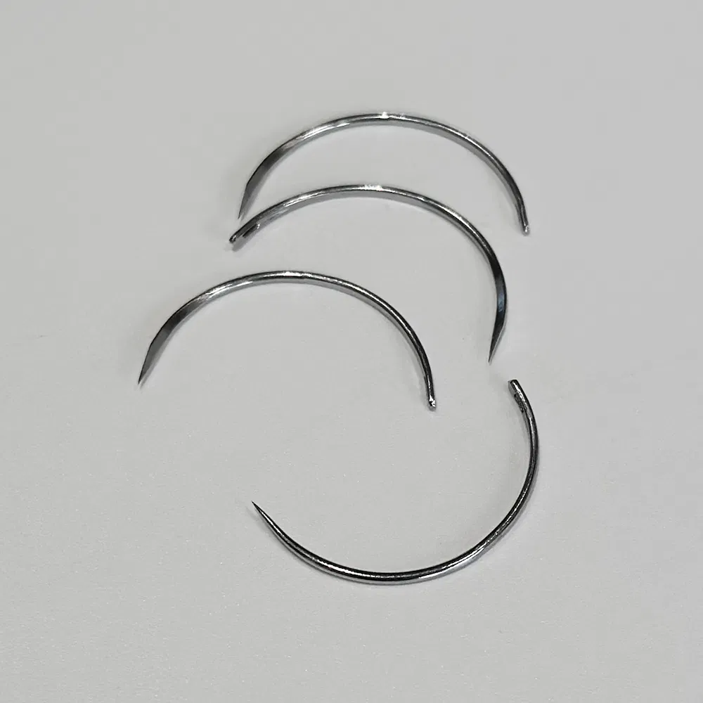 4-Piece Sterile Suture Needle Kit for Lower Extremity Operations - Disposable, Eyed, Heavy-Duty Stainless Steel