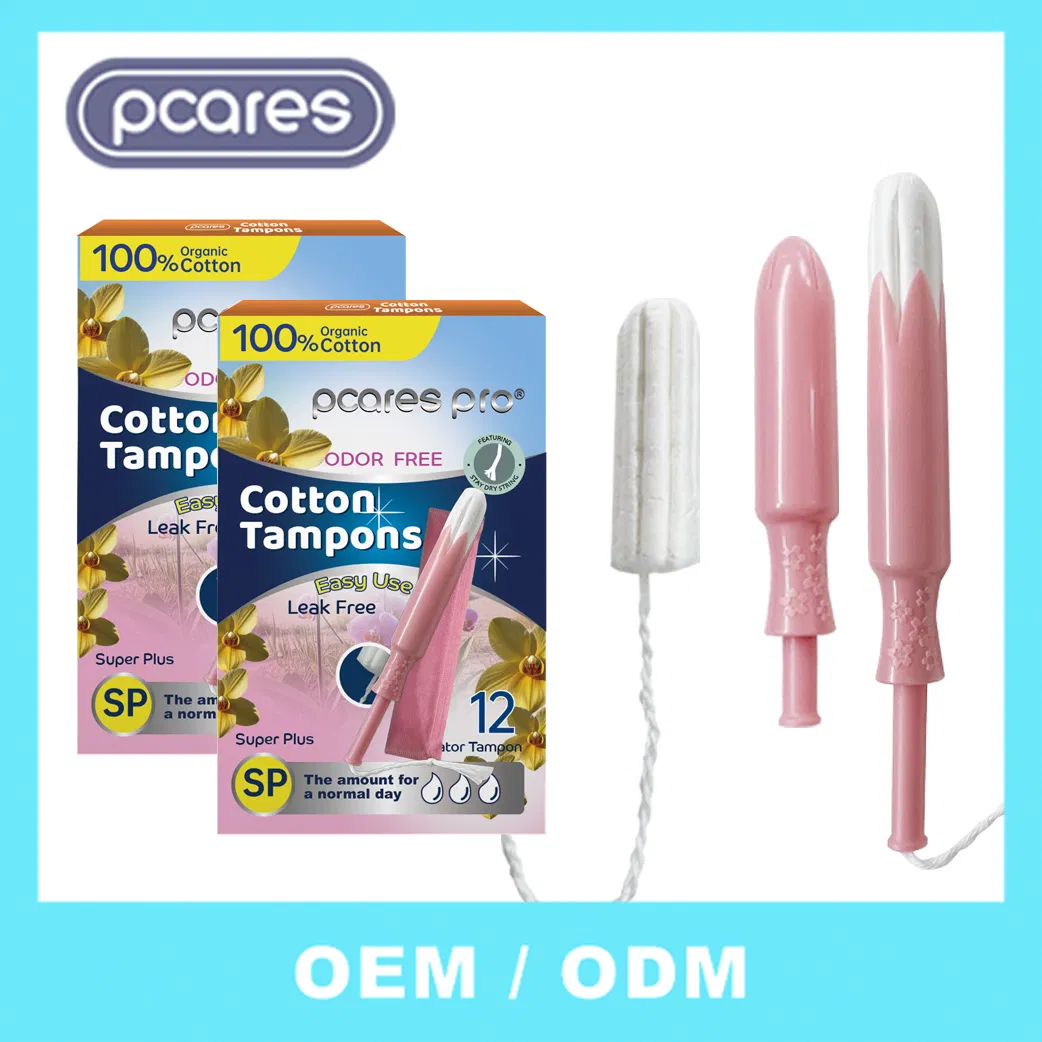 100% Natural Cotton Tampon Disposable Applicator Tampons Private Label Organic Tamponshot Sale Products
