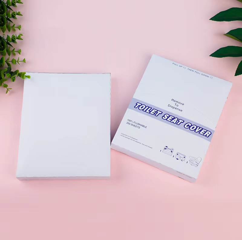 100% Flushable Disposable Toilet Seat Cover Paper 1/2 Folded, 1/4 Folded