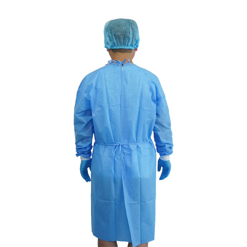 Factory Price Disposable SMS45GSM Protective Isolation Gown for Hosptial