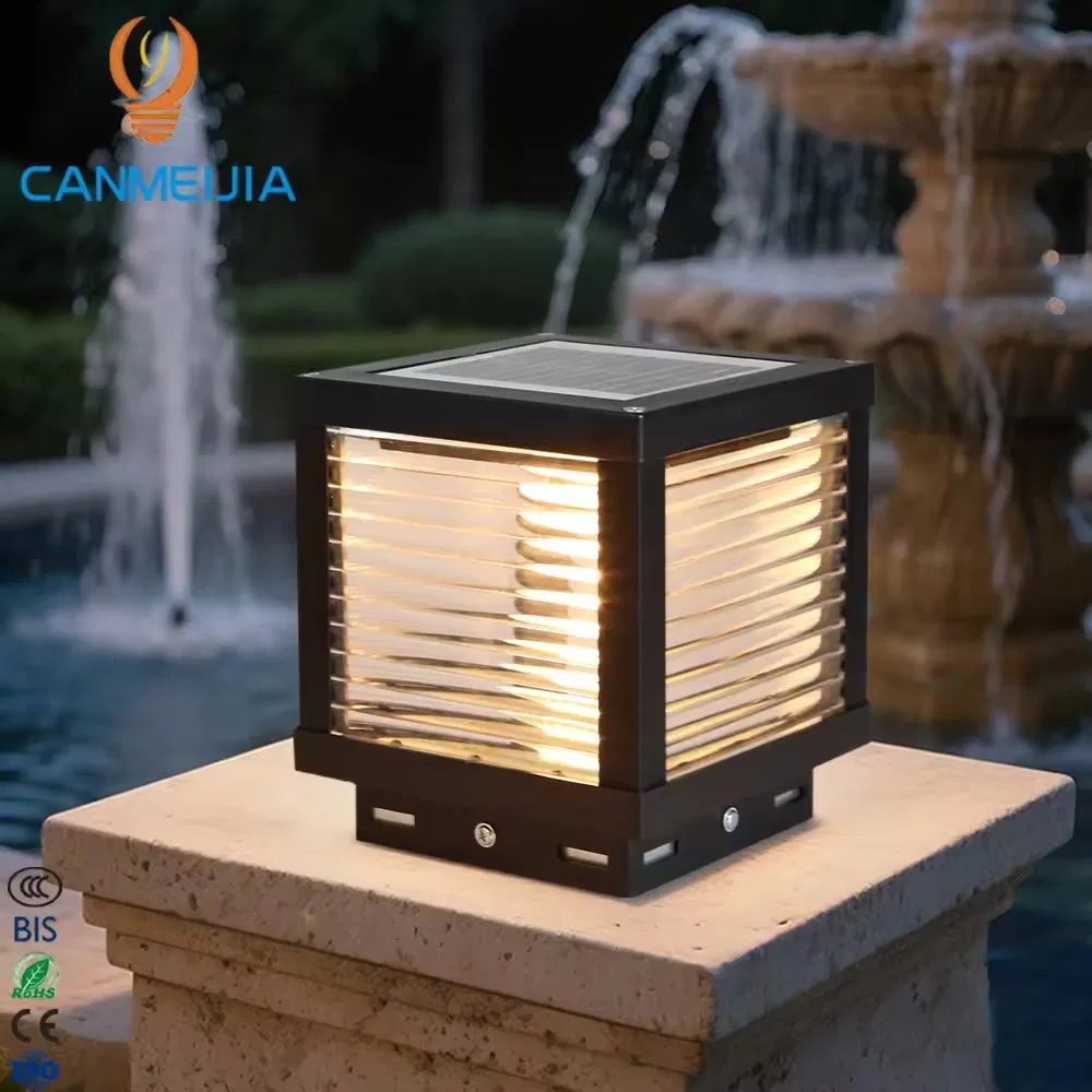 New Outdoor Courtyard Garden Landscape Lighting Outdoor Household IP65 Solar LED Post Pillar Gate Lamp/Solar Garden Light