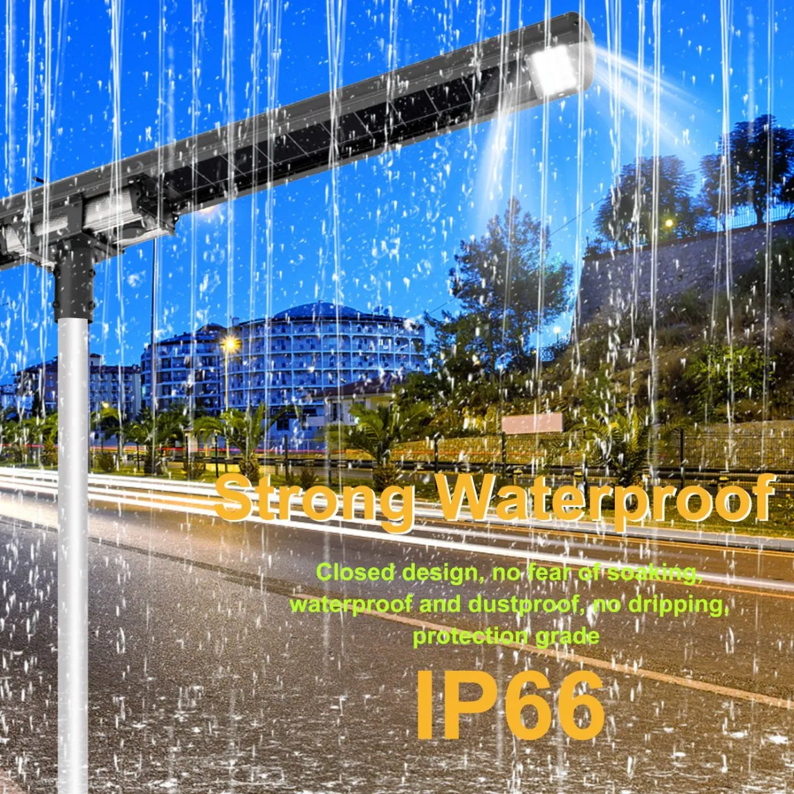 100W IP65 Waterproof Integrated All-in-One Alloy Solar LED Street Light for Outdoor Landscape Garden Lighting