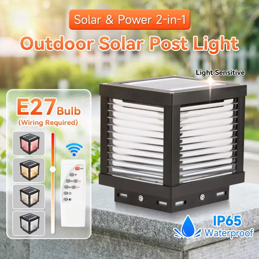 Solar LED Post Pillar Gate Lamp 1