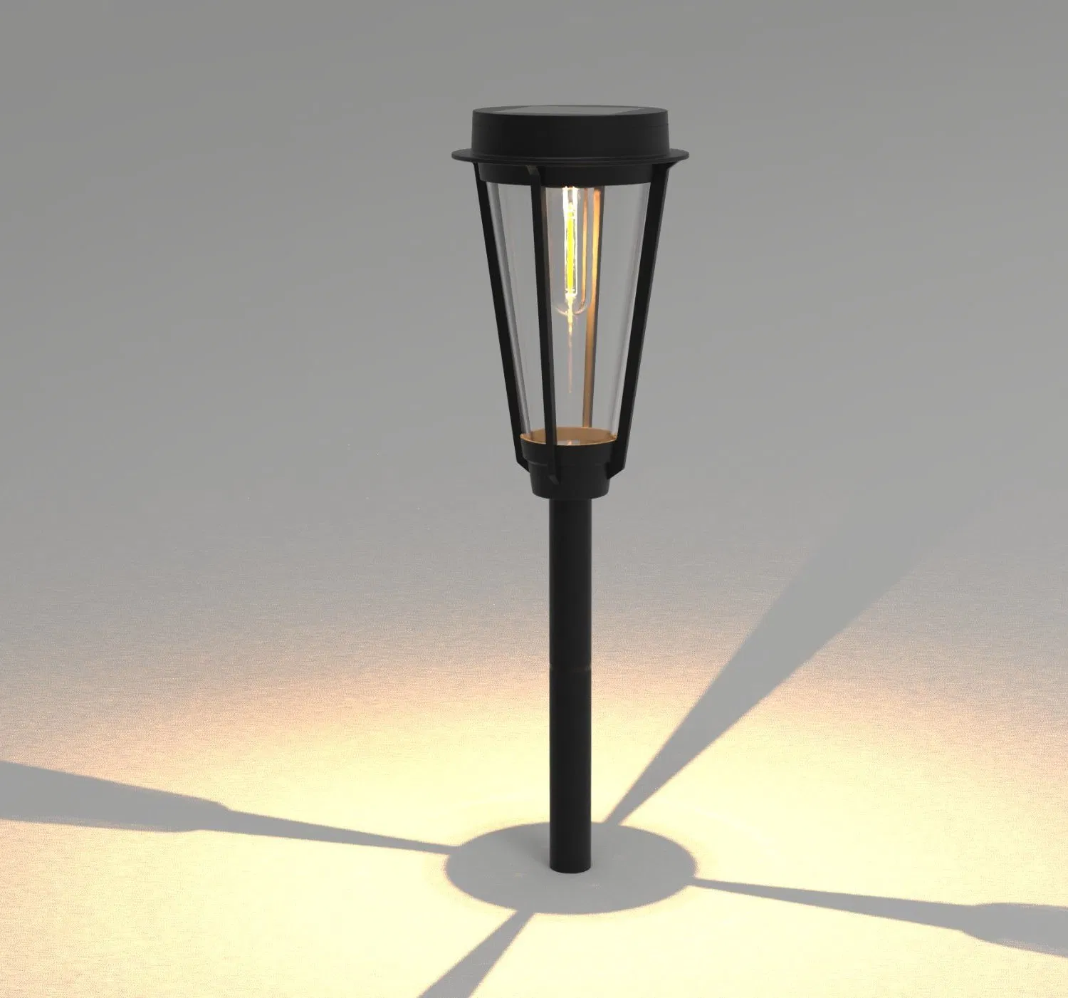 LED IP65 Waterproof LED Post Light Motion Sensor Outdoor Solar Patio Yard Spiker Garden Lawn Light