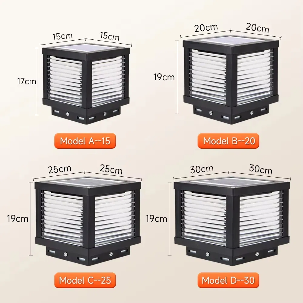 Solar LED Post Pillar Gate Lamp 8