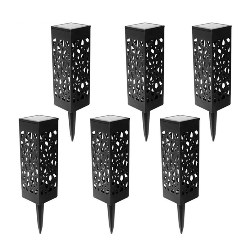 Outdoor Waterproof Hollow Camping Site Plugged Lamp Plastic Solar Lights