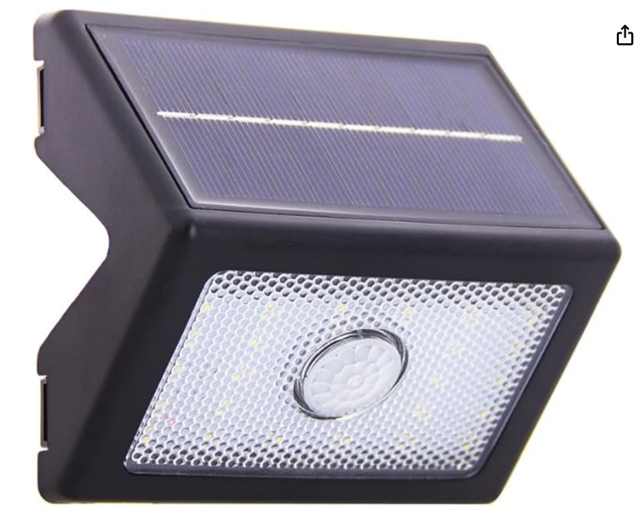 Wall Light Solar Black Sensor 400 Lumens 5000K