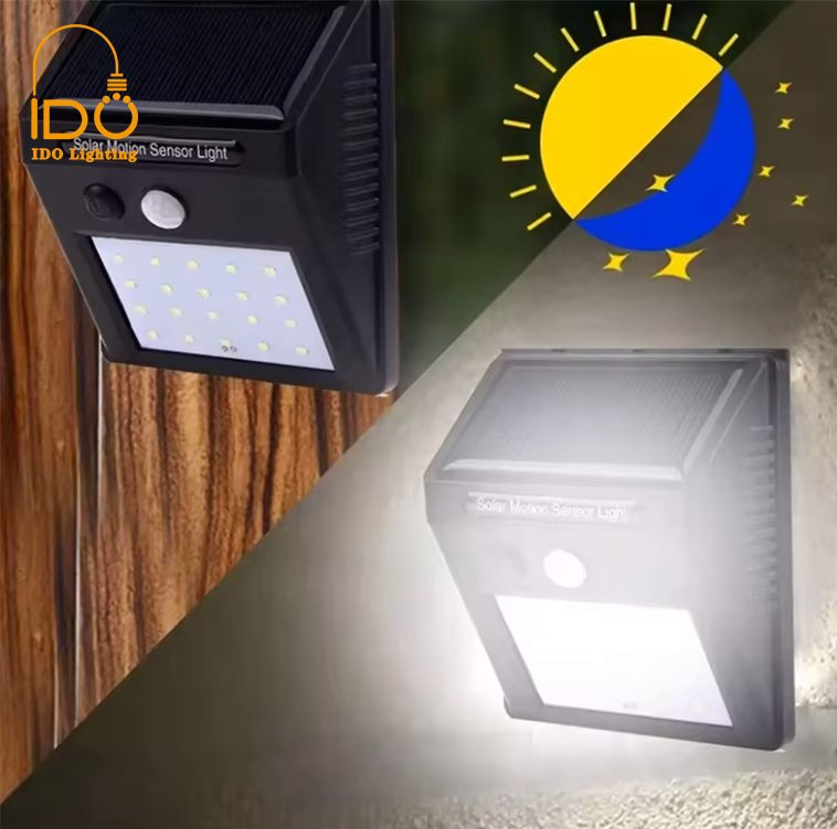 Waterproof Motion Sensor Solar Wall Light, Warm/Cool White Dual Option